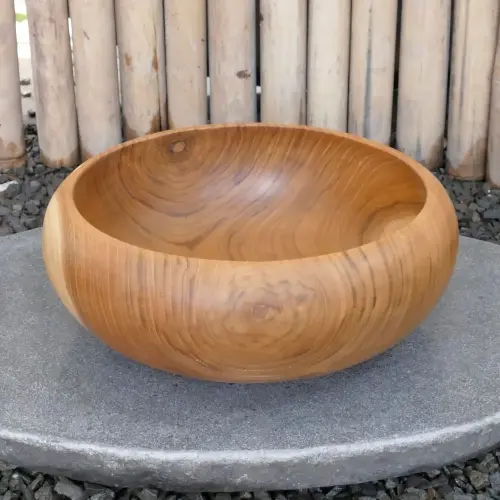Product image of the product “Wooden bowl, made of teak wood, 24 cm dia. ”